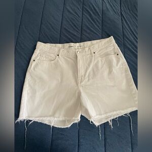White denim shorts